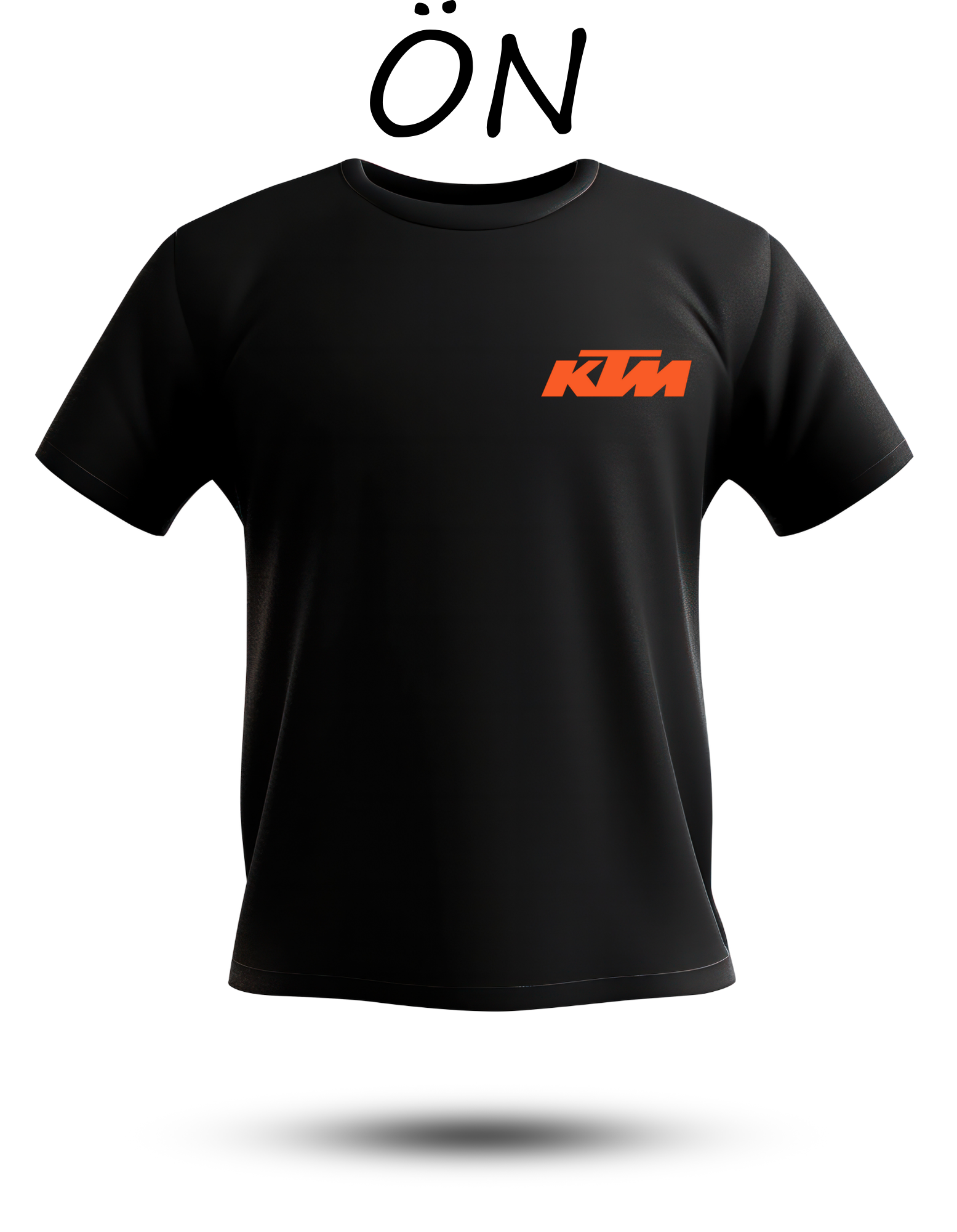 KTM %100 Pamuk Yumuşak Dokulu Siyah Bisiklet Yaka Tişört